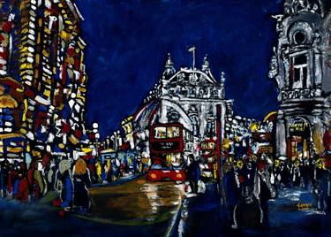 Original Expressionism Cities Paintings by CARMEN LUNA