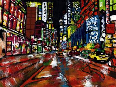 Original Expressionism Cities Paintings by CARMEN LUNA