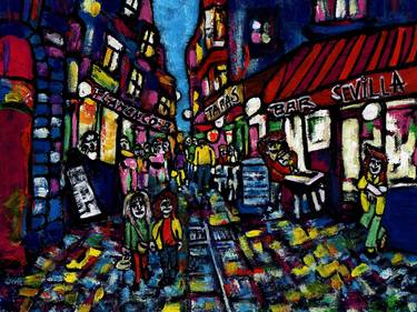 Original Expressionism Cities Paintings by CARMEN LUNA