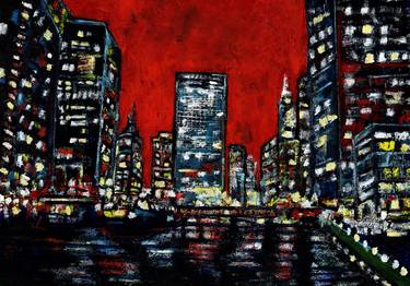 Original Expressionism Cities Paintings by CARMEN LUNA