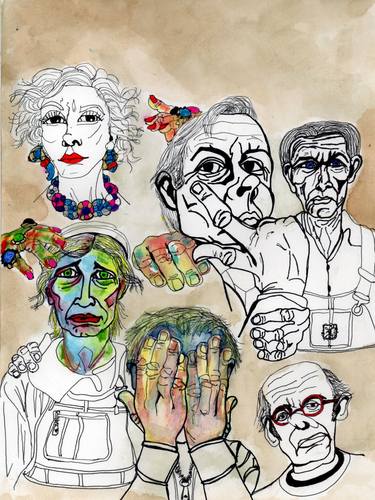 Original People Drawings by CARMEN LUNA
