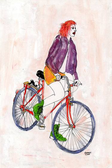Original Expressionism Bicycle Drawings by CARMEN LUNA