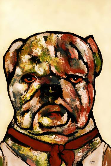 Original Fine Art Dogs Paintings by CARMEN LUNA