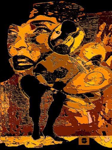 Original Abstract Expressionism Women Mixed Media by CARMEN LUNA