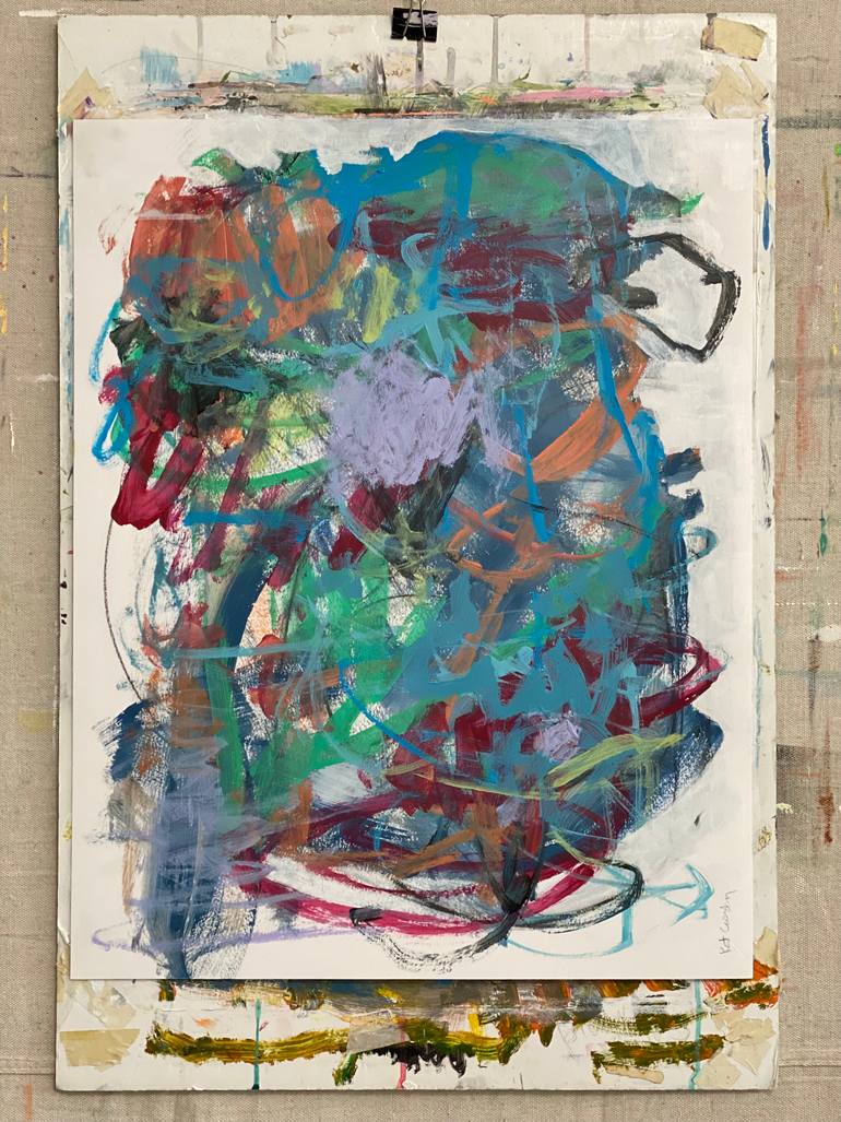 Original Abstract Expressionism Abstract Painting by Kat Crosby