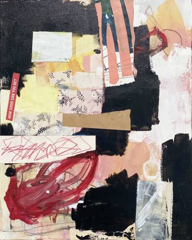 Original Abstract Expressionism Abstract Collage by Kat Crosby