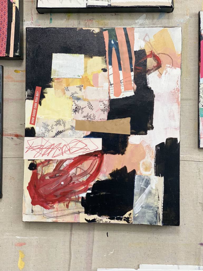 Original Abstract Expressionism Abstract Collage by Kat Crosby