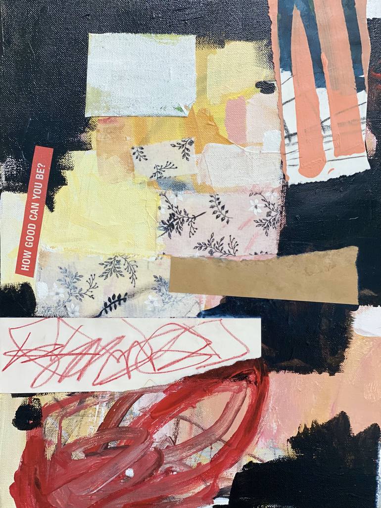 Original Abstract Expressionism Abstract Collage by Kat Crosby