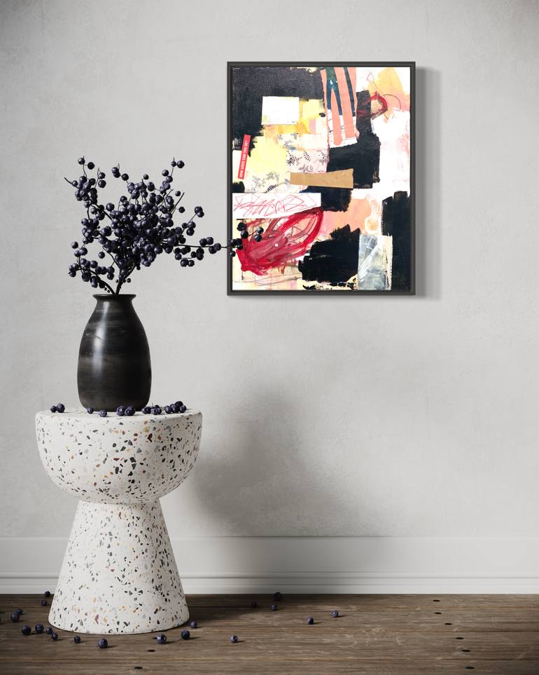 Original Abstract Expressionism Abstract Collage by Kat Crosby