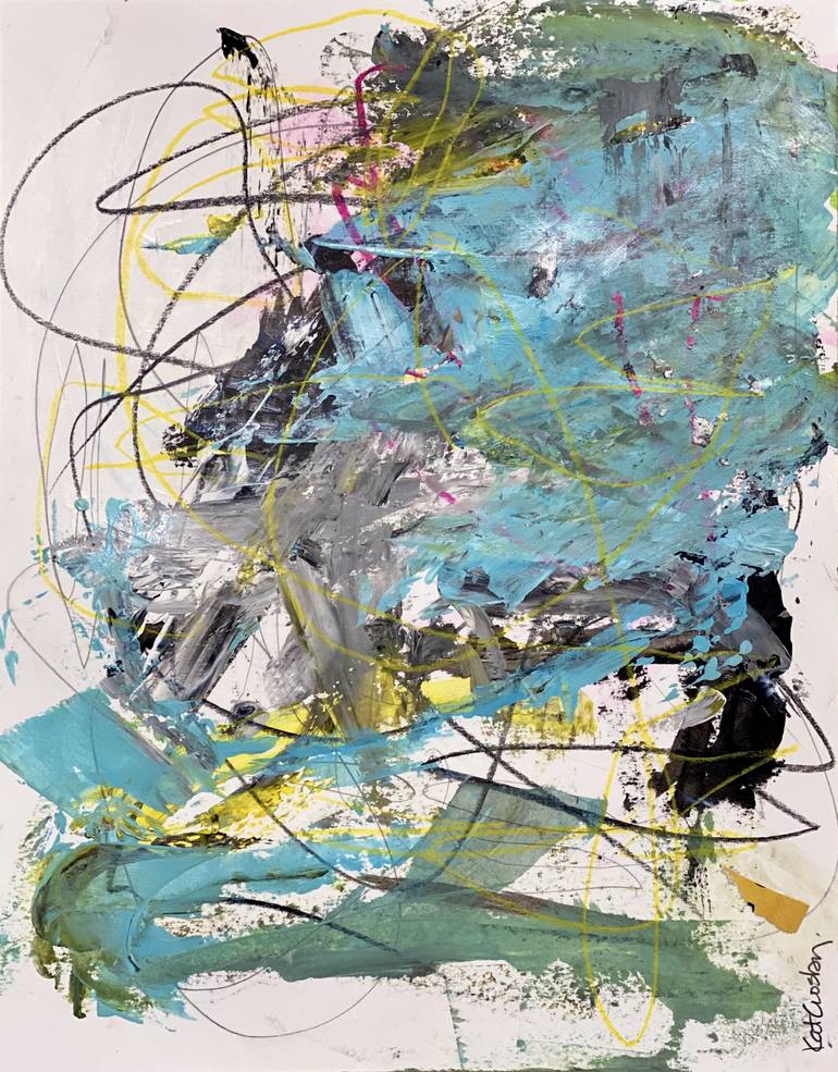 Original Abstract Expressionism Abstract Painting by Kat Crosby
