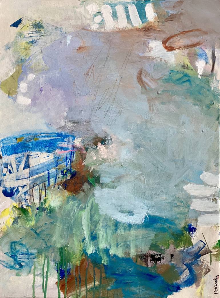Original Abstract Expressionism Abstract Painting by Kat Crosby
