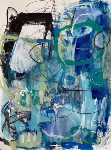 Original Abstract Expressionism Abstract Paintings by Kat Crosby