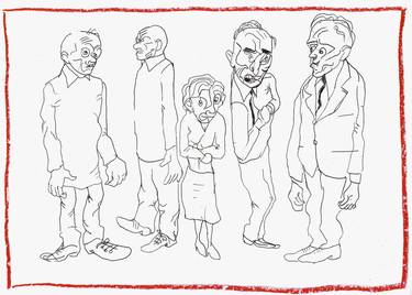 Print of People Drawings by Pedro Uribe Echeverria