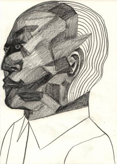 Print of Cubism People Drawings by Pedro Uribe Echeverria