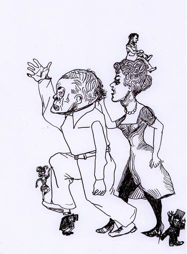 Print of Expressionism Humor Drawings by Pedro Uribe Echeverria