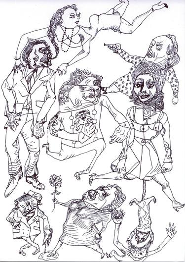 Print of Expressionism Humor Drawings by Pedro Uribe Echeverria
