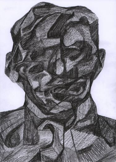 Print of Cubism Men Drawings by Pedro Uribe Echeverria