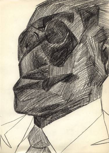 Print of Cubism Men Drawings by Pedro Uribe Echeverria