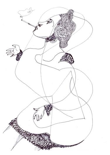 Original Women Drawings by Pedro Uribe Echeverria