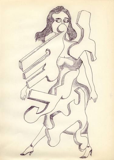 Original Women Drawings by Pedro Uribe Echeverria