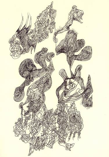 Print of Patterns Drawings by Pedro Uribe Echeverria