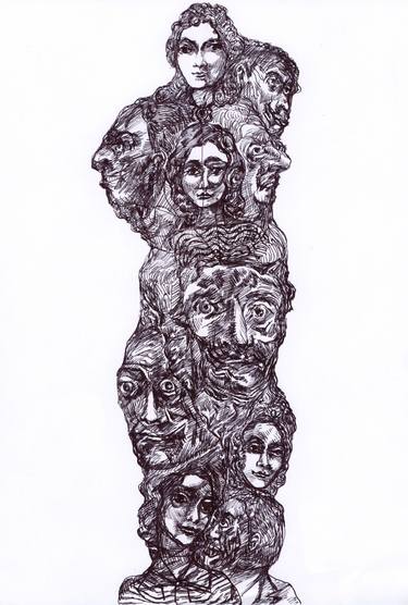 Original People Drawings by Pedro Uribe Echeverria