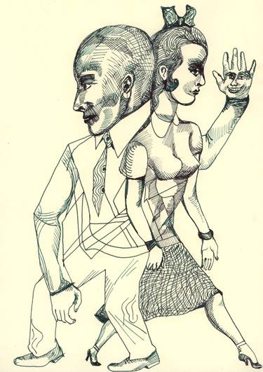 Original People Drawings by Pedro Uribe Echeverria