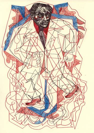Original Expressionism Men Drawings by Pedro Uribe Echeverria