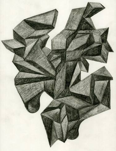 Original Cubism Patterns Drawings by Pedro Uribe Echeverria