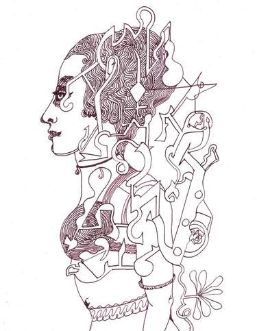 Original Women Drawings by Pedro Uribe Echeverria