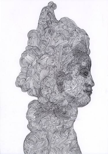 Print of Women Drawings by Pedro Uribe Echeverria