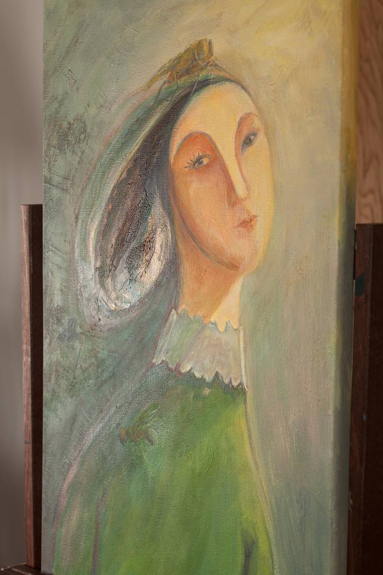 Original Portrait Painting by Nikolina Petolas