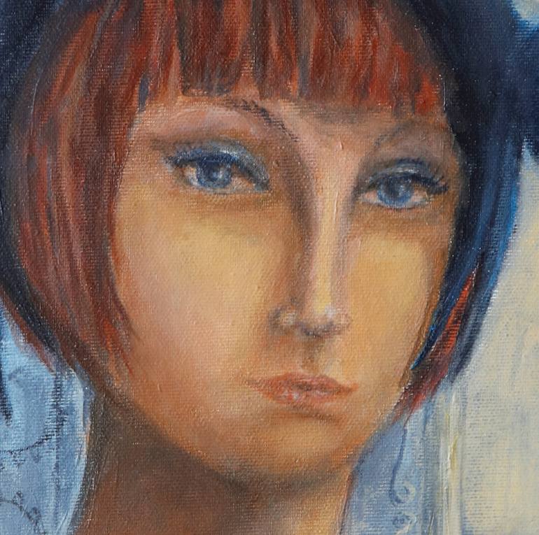 Original Portraiture Portrait Painting by Nikolina Petolas