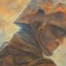'Soldier'
oil on canvas, 60cm x 60cm (23.6 x 23.6 inch)

Surreal image of soldier in dystopian environment