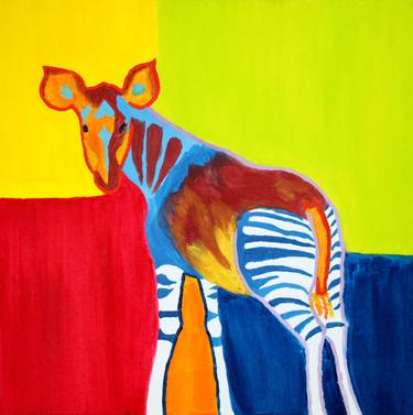 Original Expressionism Animal Paintings by Jonathan Mwe di Malila