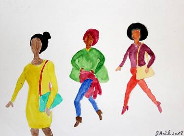 Print of Figurative Fashion Paintings by Jonathan Mwe di Malila