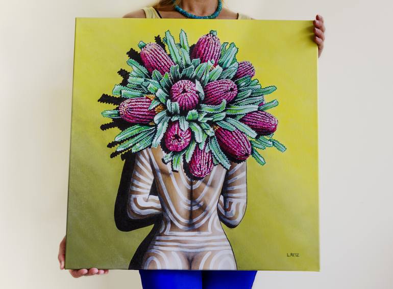 Original Figurative Botanic Painting by Laural Retz