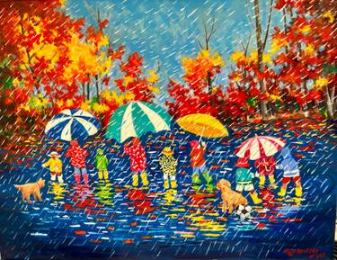 Original Figurative Children Painting by Martha Markowsky