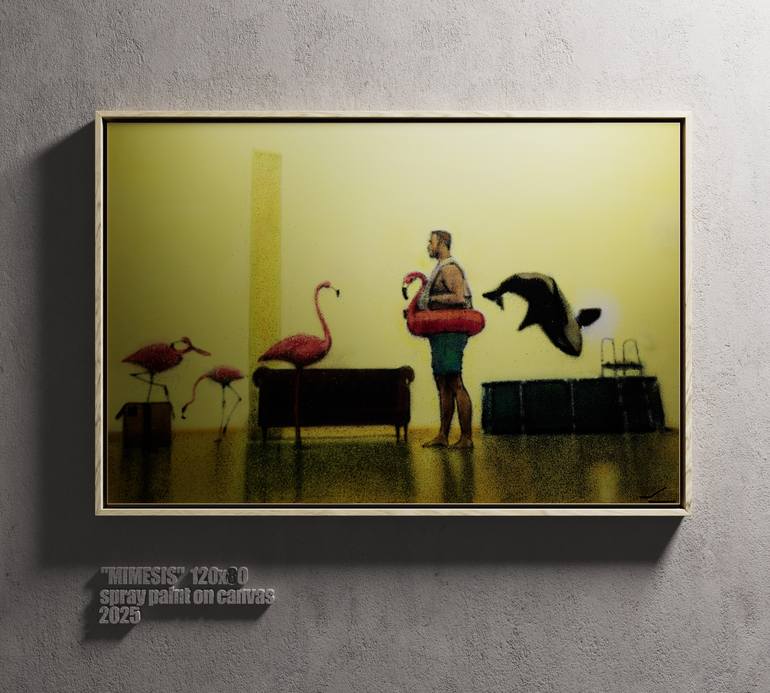 Original Surrealism People Painting by Claudio Coltura