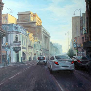 Print of Cities Paintings by Ciprian Mihailescu