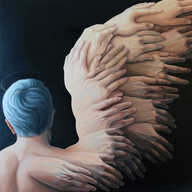 Original Surrealism Mortality Paintings by Ciprian Mihailescu