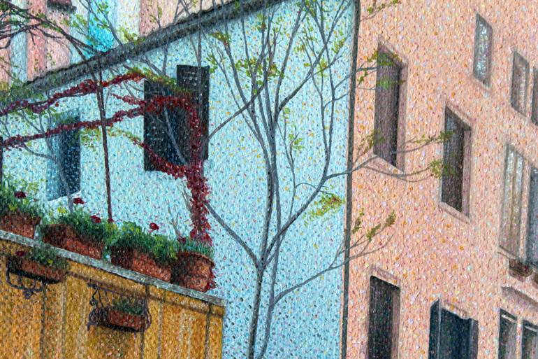 Original Figurative Cities Painting by Ciprian Mihailescu