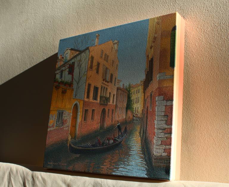 Original Figurative Cities Painting by Ciprian Mihailescu