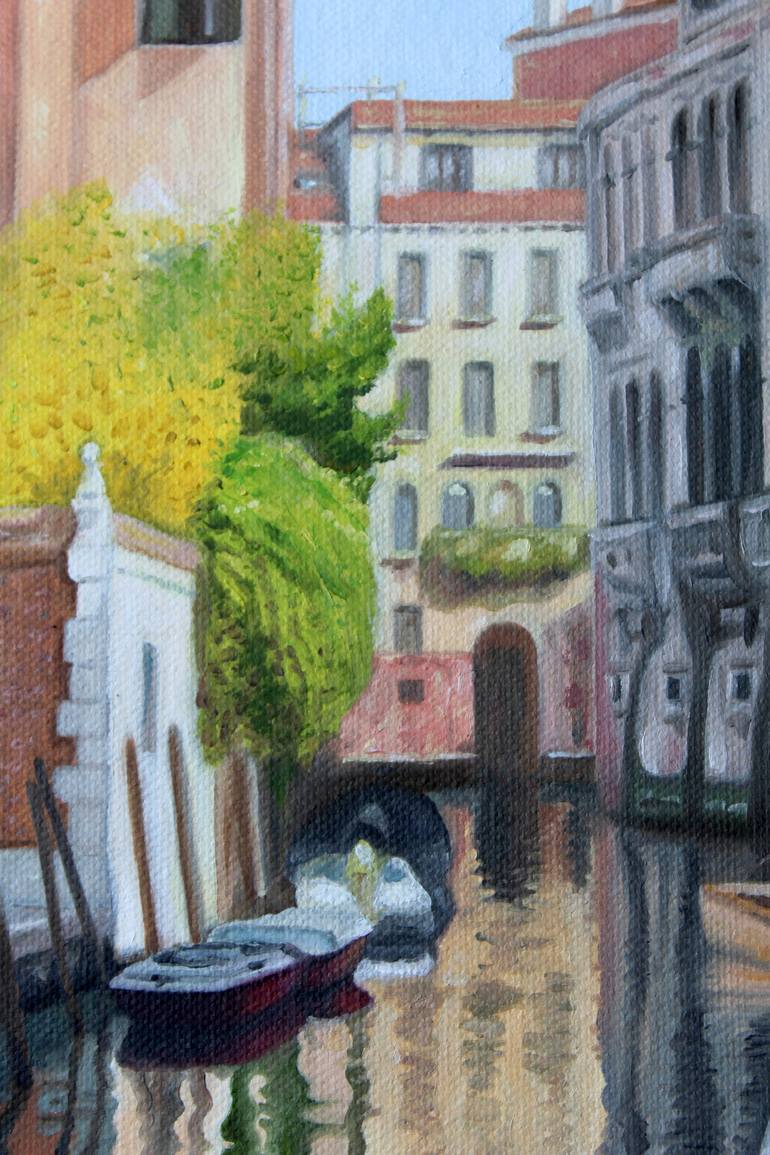 Original Figurative Cities Painting by Ciprian Mihailescu