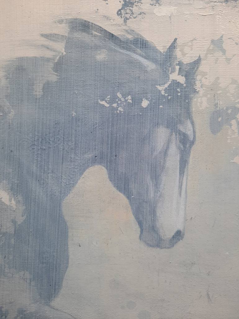 Original Abstract Horse Painting by Cyril Réguerre