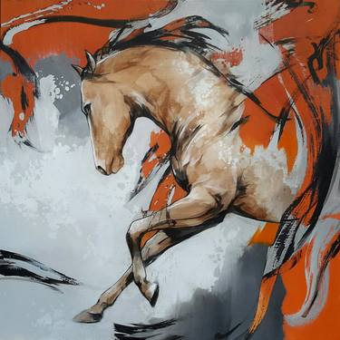 Original Horse Paintings by Cyril Réguerre