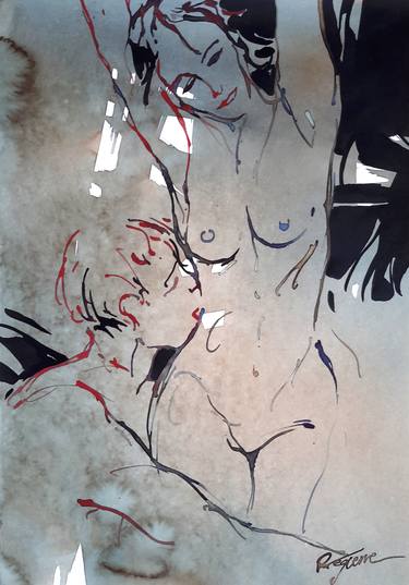 Original Figurative Nude Drawings by Cyril Réguerre