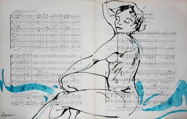 Original Figurative Nude Drawings by Cyril Réguerre