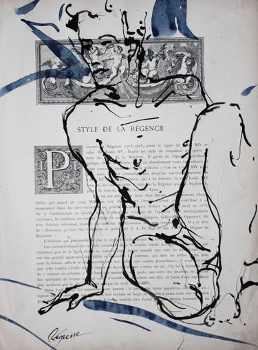 Original Figurative Nude Drawings by Cyril Réguerre