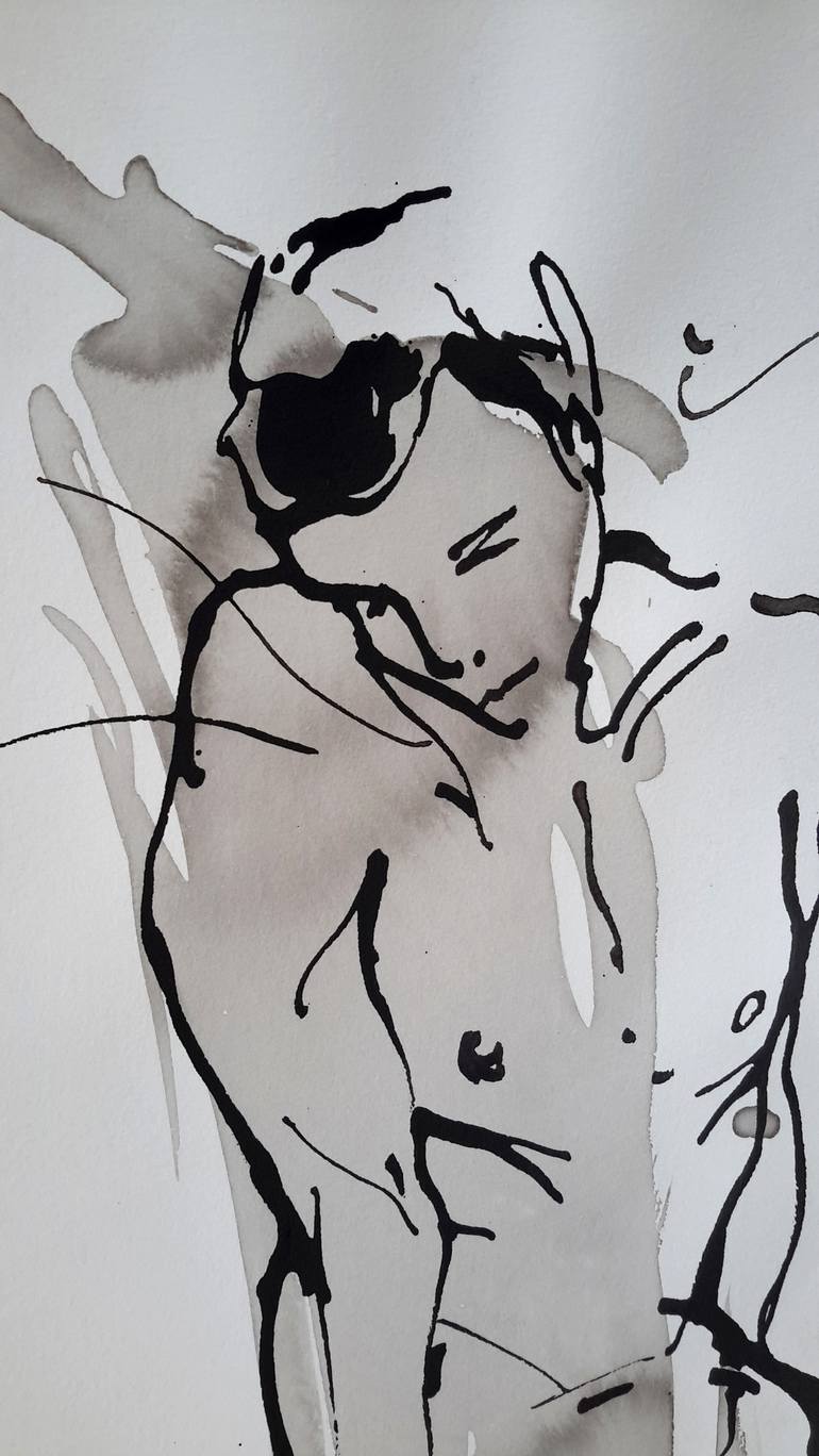 Original Figurative Nude Drawing by Cyril Réguerre